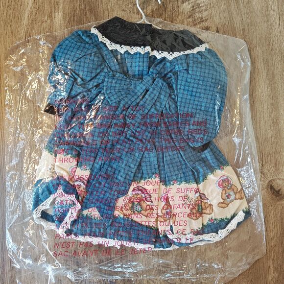 Vintage Daisy Kingdom Double Breasted Doll Dress & Hat 17-19" Bear Print NWT - Picture 2 of 5